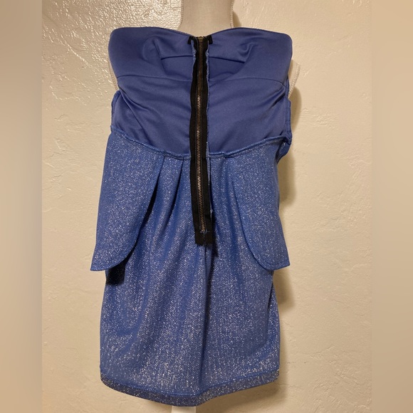 Mystic Party Dress Size Small Steel Blue and Gold - Picture 7 of 8